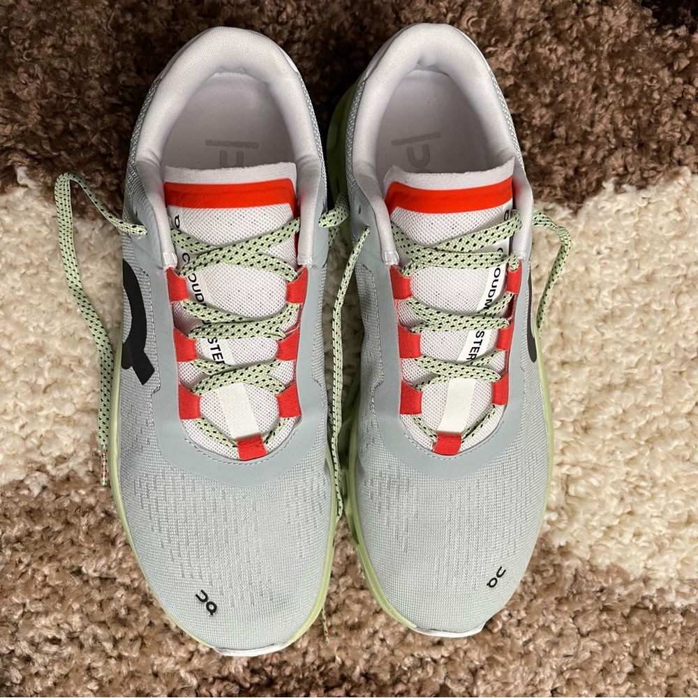 On Running Women's Cloudmonster Sneakers Sz 9.5 In Glacier / Meadow - Picture 8 of 11